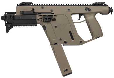 Kriss USA KV10PFD30 Vector SDP Enhanced G2 10mm Auto 33+1 6.50 in Black Nitride Threaded Barrel, FDE Picatinny Rail Top & Bottom, MK5M Modular Rail, Pistol