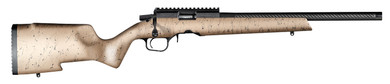 Christensen Arms 8011201300 Ranger 22 WMR 9+1 18 in Carbon Fiber/Threaded Barrel, Black Anodized Finish, Tan with Black Webbing Stock, Rifle