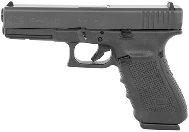 Glock UG2050203 G20 Gen4 Full Size 10mm Auto 15+1, 4.61 in Black Steel Barrel, Matte Black Serrated Steel Slide, Black Polymer Frame w/Picatinny Rail, Black Finger Grooved Grip, USA Made, Pistol