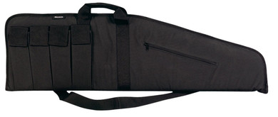 Bulldog BD423 Extreme Tactical 25 in Black Water-Resistant Nylon, Tricot Lining, 4 External Velcro, Magazine Pouches, Soft Padding, Rifle Case