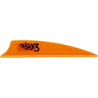 Bohning X3 Vanes Neon Orange 2.25 in. 100 pk. 101052NO225