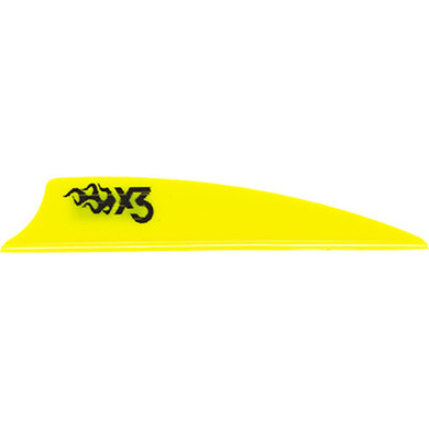 Bohning X3 Vanes Neon Yellow 2.25 in. 100 pk. 101052NY225
