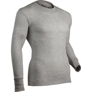 Indera Cotton Heavyweight Thermal Shirt Heather Gray 2X-Large 839LS-HG-2X