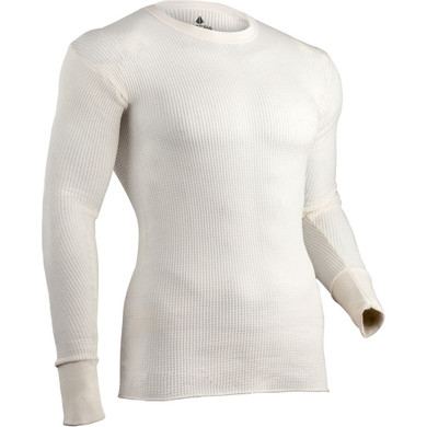Indera Traditional Long Johns Long Sleeve Shirt Natural Medium 800LS-NA-MD