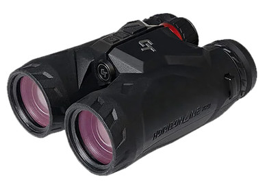 Crimson Trace 013002001 Horizonline 2K Pro Laser Rangefinding 10x42mm Red Illuminated Reticle Black Polymer Binoculars