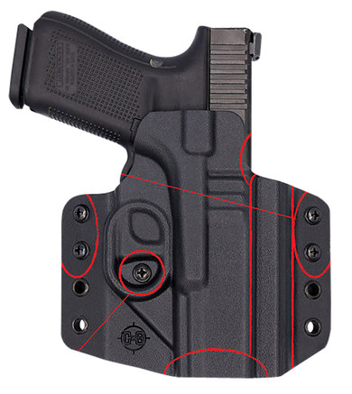 C&G 0256100 Covert OWB Black Kydex Belt Loop Fits Sig P365/P365 XL, Holster
