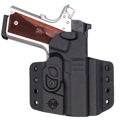 C&G 1862100 Covert OWB Black Kydex Belt Loop Fits 1911 3.5 in Right Hand, Holster