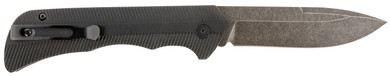 Templar AAABK321 Auto Assist 3.50 in Folding Tanto Part Serrated Black Oxide Stonewashed Powder Coated D2 Steel Blade/4.25 in Aged Aluminum Handle, Knife