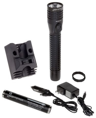 Nightstick NSR9614XL Metal Duty/Personal-Size Rechargeable Flashlight Black Anodized 50/200/850 Lumens White LED
