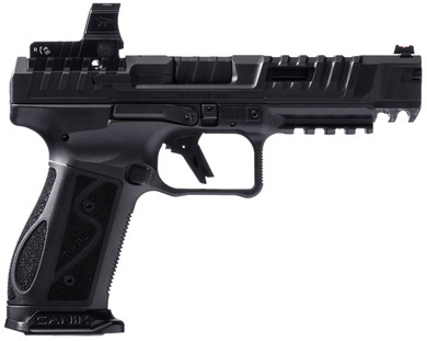 Canik HG7607N SFx Rival-S Full Size Frame 9mm Luger 18+1, 5 in Black Steel Barrel, Dark Side Optic Ready/Serrated w/Ports Steel Slide, Steel Frame w/Picatinny Rail, MeCanik MO2 Red Dot, Pistol