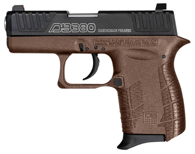 Diamondback DB0100E072 DB380 Gen4 Micro-Compact Frame 380 ACP 6+1, 2.80 in Stainless Steel Barrel, Black Nitride Serrated Stainless Steel Slide, Midnight Bronze Polymer Frame w/Beavertail & Grip, Pistol