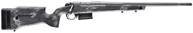 Bergara B14S752 B-14 Crest 6.5 Creedmoor 3+1 20 in Fluted/Threaded, Sniper Gray Cerakote Barrel/Rec, Monte Carlo Carbon Fiber Stock with Black & Gray Splatter, Omni Muzzle Brake, Rifle