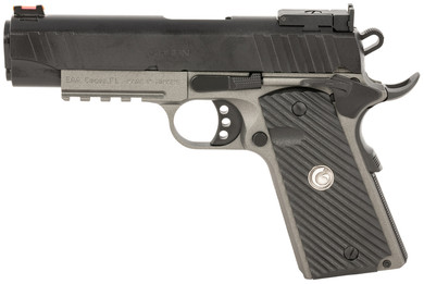 EAA GIRSAN 390608 MC1911 C Carry Frame 10mm Auto 9+1 4.40 in Black Steel Barrel, Black Serrated Steel Slide, Matte Gray Steel Frame w/Beavertail & Picatinny Rail, Black Grip, Pistol