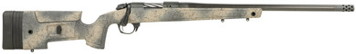 Bergara B14S371CF B-14 HMR Carbon Wilderness 308 Win 5+1 20 in Threaded Carbon Fiber Wrapped Barrel, Sniper Gray Cerakote Rec, Adj. SoftTouch Woodland Camo Stock with Mini-Chassis, Omni Muzzle Brake, Rifle