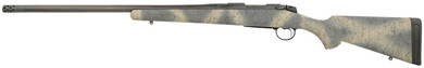 Bergara B14SM519CF B-14 Ridge Carbon Wilderness 6.5 PRC 2+1 24 in Threaded Carbon Fiber Wrapped Barrel, Sniper Gray Cerakote Rec, SoftTouch Woodland Camo Fixed American Style Stock, Omni Muzzle Brake, Rifle