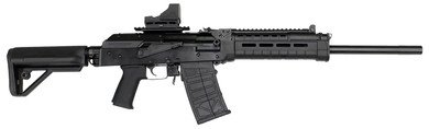 JTS M12AKT2.1 M12AK T1 12 Gauge Semi-Auto 5+1 (2.75 in) 3 in 18.70 in Chrome-Lined Barrel, Black, M-Lok Handgaurd, Fixed Stock, Adj. Gas Block, 3 Chokes, Includes Red Dot, Shotgun