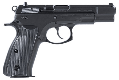 CZ-USA 01130 CZ 75 BD *CA Compliant 9mm Luger 10+1 4.60 in Black Steel Barrel, Black Serrated Steel Slide, Black Polycoat Steel Frame w/Beavertail, Black Plastic Grip, Pistol