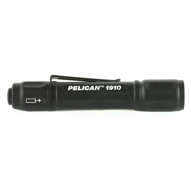 Pelican 1910 019100-0001-110, Flashlight, LED 106 Lumens, Clip, Black 019100-0001-110