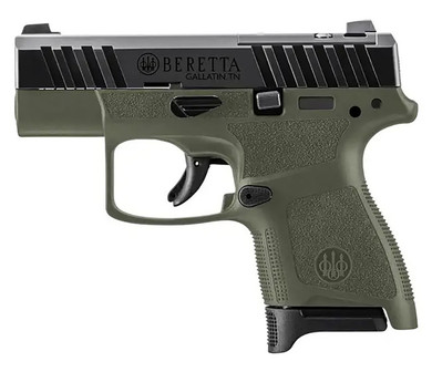 Beretta JAXN9278A1 APX A1 Carry Micro-Compact Frame 9mm Luger 8+1 3 Blued Steel Barrel, Black Serrated Steel Slide, OD Green Poly Frame, Poly Grip, Pistol