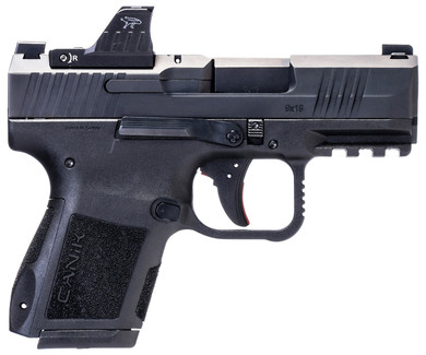 Canik HG7620VN Mete MC9 9mm Luger 15+1, 3.18 Black Steel Barrel, Black Tenifer Cerakote Optic Ready/Serrated Steel Slide, Black Poly Frame w/Pic Rail, MeCanik M01 Red Dot, Pistol