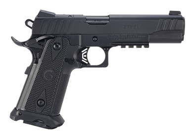EAA 395040 Witness2311 45 ACP 11+1 5 Black Barrel, Black Serrated Slide & Poly Frame w/Pic Rail & Beavertail Black Checkered Poly Grips, Pistol