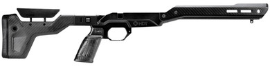 Mdt Sporting Goods Inc 106129BCF HNT26 Chassis Carbon Fiber Furniture, Black Aluminum Base, Folding Stock with Adj. Cheekrest, M-LOK ARCA Forend, QD Sling Mounts, AR-Style Grip Fits Short Action Remington 700