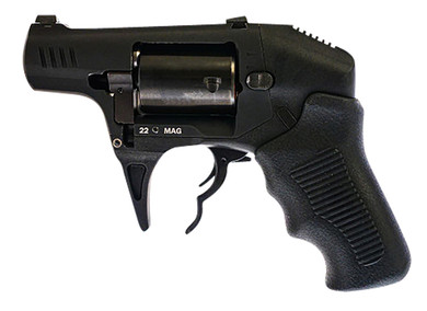 Standard Mfg S333GENIII Thunderstruck Gen III 22 WMR 8rd Shot 2.25 Black Double Barrel Black Hardcoat Anodized Aluminum Frame Black Cylinder Black Finger Grooved Poly Grips, Rimfire Revolver