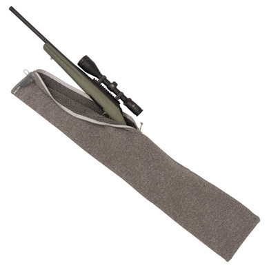 Allen 3633 Rifle Storage Pouch Gray Polyester w/Fleece Lining, ID Label & Lockable Zipper 46.50 L x 9.50 W x 0.50 W Interior Dimensions