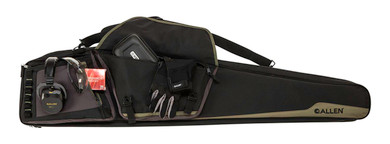 Allen 90650 Rocky Double Rifle Case 50 Black Endura w/Tan Trim, Daisy Chain Loops, Lockable Zippers, Adj/Removeable Padded Shoulder Strap Holds 2 Rifles