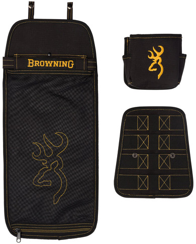 Browning 121095897 Shotshell Pouch Black/Gold Ripstop Ambi, Ammo Holder