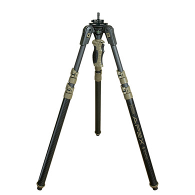 Primos 65903 Trigger Stick Apex Tripod with Magnaswitch, Carbon Fiber, 32-62 Vertical Adj., Rubber Feet, Includes Rifle Adapter, Shooting Sticks