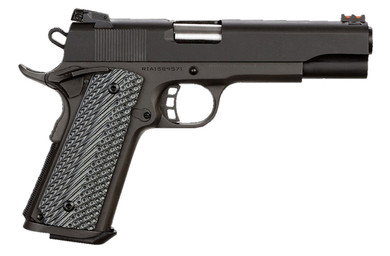 Rock Island 51719 Rock Ultra FS 40 S&W Caliber with 5 Barrel, 8+1 Capacity, Overall Black Parkerized Finish Steel, Beavertail Frame, Serrated Slide & Black/Gray G10 Grip, Pistol