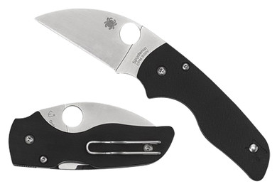 Spyderco C230GPWC Lil' Native 2.44 Fold Wharncliffe Plain CPM S30V SS Blade/Black Textured G10 Handle Includes Pocket Clip, Knife