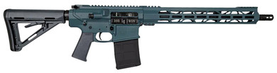 Diamondback DB1018C251 DB10 308 Win 16 20+1, Jesse James Civil Defense Blue Rec/15 M-Lok Handguard, OEM Carbon Lower, Magpul Carbine Stock & K Grip, A2 Flash Hider, Rifle