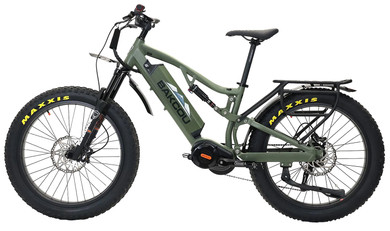 Bakcou E-bikes BS19GB25 Storm 25 Large Matte Army Green 19 w/Stand Over Height of 30.50 Frame, Sram 9sp, 40t Front & Sram 11-34t Rear Cassette Bafang M620 Ultra Motor, Electric Bike