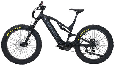 Bakcou E-bikes BSC19BB21 Scout Large Matte Black 19 Frame, 11 Speed Sram NX, 11-42t Rear Cassette BafangUltra Mid-Drive Motor, Electric Bike