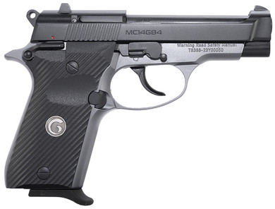 Girsan 390827 MC14G84 380 ACP 13+1 3.80 Black Steel Barrel, Black Serrated Steel Slide, Stainless Aluminum Frame w/Beavertail, Black Poly Grip, Pistol