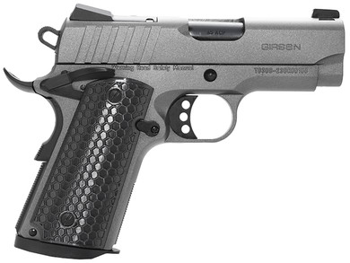 Girsan 391140 MC1911 SC Influencer Sub-Compact 9mm Luger 7+1 3.40 Black Steel Barrel, Tungsten Gray Cerakote Optic Ready/Serrated Steel Slide & Frame w/Pic Rail & Beavertail, Gray Poly Grip, Pistol