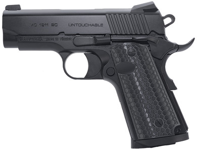 Girsan 392050 MC1911 SC Untouchable Sub-Compact Frame 45 ACP 6+1 3.40 Black Steel Barrel, Black Serrated Steel Slide & Frame w/Beavertail, Black Poly Grip, Pistol