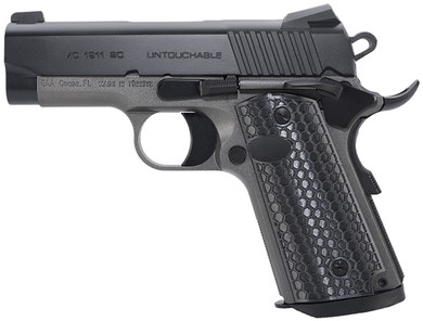 Girsan 392052 MC1911 SC Untouchable Sub-Compact Frame 45 ACP 6+1 3.40 Black Steel Barrel, Black Serrated Steel Slide, Stainless Frame w/Beavertail, Black Poly Grip, Pistol