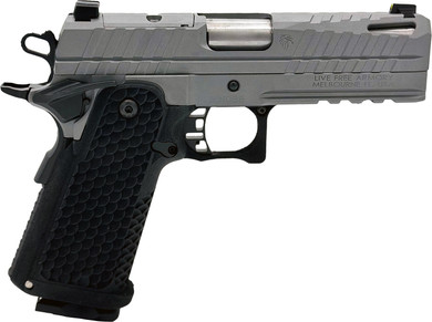 Live Free Armory LFAPC81303 Apollo 11 Compact Compact Frame 9mm Luger 17+1 4.15 Stainless Match Grade Bull Barrel, Elite Gray Cerakote Optic Cut/Serrated Stainless Steel Slide & Steel Frame w/Beavertail & Pic Rail, Textured Grip, Pistol