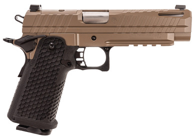 Live Free Armory LFAPF71202 Apollo 11 Full Size 9mm Luger 17+1 4.90 Stainless Match Grade Bull Barrel, Elite FDE Cerakote Optic Cut/Serrated Stainless Steel Slide, Elite FDE Cerakote Steel Frame w/Beavertail & Pic Rail, Pistol