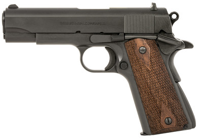 Tisas 10100114 1911 A1 Tank Commander 45 ACP 7+1 4.25 Black Steel Barrel, Manganese Phosphate Coated Serrated Carbon Steel Slide & Frame w/Beavertail, Turkish Walnut Grip, Pistol