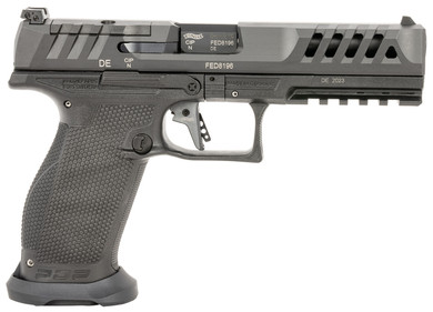 Walther 2872595 PDP Match Full Size Frame 9mm Luger 18+1/20+1 5 Black Steel Barrel, Matte Black Tenifer Cerakote Optic Cut/Serrated Steel Slide, Black Poly Frame w/Pic Rail, Textured Wraparound Grip, Pistol