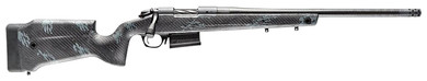 Bergara B14LM7513CF B-14 Crest 7mm PRC 5+1 22 Sniper Gray Cerakote #5 Contour Threaded Barrel, Sniper Gray Cerakote Steel Receiver, Black & Gray Sponge Fixed Carbon Fiber Stock, Rifle