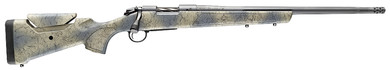 Bergara B14LM808 B-14 Wilderness Sierra 300 PRC 3+1 22 Sniper Gray Cerakote #5 Fluted Threaded Barrel, Sniper Gray Cerakote Steel Receiver, Wilderness Camo w/Black Webbing Fixed w/SoftTouch Synthetic Stock, Rifle