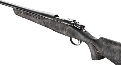 Bergara B14S9514 B-14 Stoke Compact 350 Legend 6+1 16.50 Graphite Black Cerakote Contour Threaded Barrel, Graphite Black Cerakote Drilled & Tapped Stainless Steel Receiver, Fixed Sporter Soft Touch Black Webbed Tan Synthetic Stock, Rifle