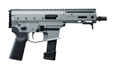 Angstadt AAMDP29PG6 MDP-9 27+1 6 Black Melonite Threaded Barrel Tactical Gray Cerakote Black Poly Grips, Tactical Pistol