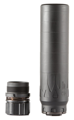 Dead Air NOMAD30 Nomad 30 Suppressor, 30 Cal, Rated Up To 300 Norma Mag, Black Cerakote Stainless Steel, 5/8 in-24 tpi Direct Thread