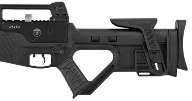 Hatsan USA HGBLITZ30 Blitz Air Rifle 30 Cal Carbon Fiber Air Tank, Open Sights, Synthetic Tactical Stock w/Elevation Adj Cheek Rest, Integrated Pistol Grip, Air Rifle
